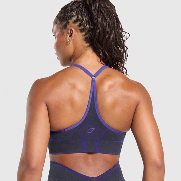 Like New! Gymshark Apex Lift Seamless Sports Bra Blue Small - Picture 2 of 4